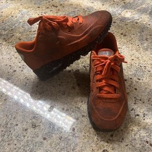 Kids Nike Air Max Reflective Sneakers Orange,black and silver